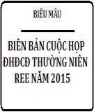 Biên bản cuộc họp ĐHĐCĐ thường niên REE  năm 2015