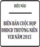 Biên bản cuộc họp ĐHCĐ thường niên VCB năm  2015