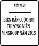 Biên bản cuộc họp ĐHCĐ thường niên tập đoàn VINGROUP năm 2015