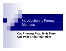 Introduction to Formal Methods