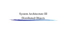 System Architecture III Distributed Objects