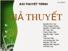 Bài thuyết trình Giả thuyết