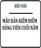 Bản kiểm điểm Đảng viên cuối năm