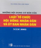 Hội đồng nhân dân và Ủy ban nhân dân năm 2003 - Những nội dung cơ bản của Luật tổ chức : Phần 1