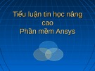 Tiểu luận Tin học nâng cao Phần mềm Ansys: Mô phỏng sự vỡ nát của 1 cái lon soda rỗng (Simulate the Crushing of an Empty Soda Can)