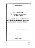 Báo cáo tổng hợp kết quả nghiên cứu khoa học cấp cơ sở: Nghiên cứu khai thác sử dụng một số phương pháp phân tích số liệu thống kê dựa trên phần mềm SPSS