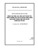 Báo cáo tổng kế đề tài cấp bộ: Nâng cao hiệu lực, hiệu quả thanh tra trách nhiệm của các cơ quan hành chính Nhà nước trong việc giải quyết khiếu nại tố cáo