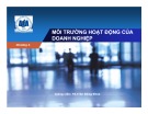 Bài giảng Quản trị học: Chương 3 - Trần Đăng Khoa