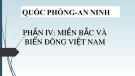 Giáo án Quốc phòng - An ninh - Phần IV: Miền Bắc và Biển Đông Việt Nam