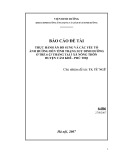 Báo cáo đề tài: Thực hành ăn bổ sung và các yếu tố ảnh hưởng đến tình trạng suy dinh dưỡng ở trẻ 6-23 tháng tại 3 xã nông thôn huyện Cẩm Khê - Phú Thọ