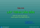 Bài giảng Giáo trình Lập trình căn bản - ThS. Nguyễn Cao Trí