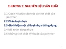 Nguyên liệu sản xuất các loại nhựa.