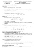 Đề thi tuyển sinh đại học năm 2007 môn Toán, khối A (Đề chính thức) - Bộ GD&ĐT