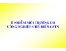 Bài giảng môn Công nghệ cao su: Ô nhiễm môi trường do công nghiệp chế biến cao su thiên nhiên