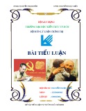 Tiểu luận môn Tư tưởng Hồ Chí Minh: Hồ Chí Minh với công tác chăm lo, bồi dưỡng và đào tạo thế hệ trẻ