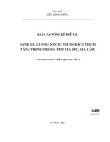 Báo cáo tổng kết đề tài: Đánh giá lượng tồn dư thuốc kích thích tăng trọng trong thịt gia súc, gia cầm