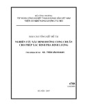 Báo cáo tổng kết đề tài: Nghiên cứu xác định đường cong chuẩn cho phép xác định pha định lượng