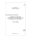 Báo cáo tổng kết khoa học và kỹ thuật đề tài: Nghiên cứu công nghệ chế biến một số sản phẩm thuỷ sản giá trị gia tăng xuất khẩu