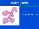 Bài giảng Hen phế quản - ThS. Nguyễn Như Vinh