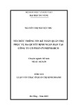 Tóm tắt Luận văn Thạc sĩ Quản trị kinh doanh: Tổ chức thông tin kế toán quản trị phục vụ ra quyết định ngắn hạn tại Công ty cổ phần Pymepharco