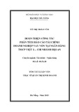 Tóm tắt Luận văn Thạc sĩ Quản trị kinh doanh: Hoàn thiện công tác phân tích báo cáo tài chính doanh nghiệp vay vốn tại Ngân hàng TMCP Việt Á - chi nhánh Hội An