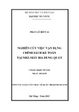 Tóm tắt Luận văn Thạc sĩ Quản trị kinh doanh: Nghiên cứu vận dụng chính sách kế toán tại nhà máy bia Dung Quất