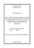 Tóm tắt Luận văn Thạc sĩ Quản trị Kinh doanh: Hoàn thiện hệ thống kênh phân phối sản phẩm thép xây dựng tại Công ty cổ phần thép Thái Bình Dương Đà Nẵng