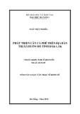 Tóm tắt Luận văn Thạc sĩ Kinh tế: Phát triển cây cà phê trên địa bàn thị xã Buôn Hồ tỉnh Đắk Lắk