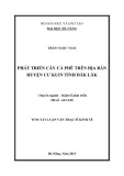 Tóm tắt Luận văn Thạc sĩ Kinh tế: Phát triển cây cà phê trên địa bàn huyện Cư Kuin tỉnh Đắk Lắk