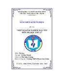 Sáng kiến kinh nghiệm - Đề tài: Một số kinh nghiệm dạy tốt môn Tin học lớp 11