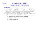 Bài giảng Microsoft Word 2003 - Bài 09: Sử dụng chức năng Mail Merge (Trộn thư)