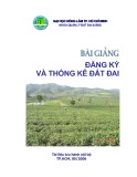 Bài giảng Đăng ký và thống kê đất đai - ĐH Nông Lâm Tp.HCM