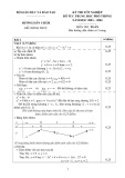 Hướng dẫn chấm thi kỳ thi tốt nghiệp bổ túc THPT năm học 2003-2004 môn Toán