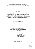 Đề tài: Nghiên cứu xây dựng định hướng chiến lược phát triển bền vững tỉnh Bà Rịa – Vũng Tàu đến năm 2020