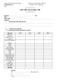 Biên bản sinh hoạt lớp