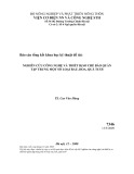Báo cáo tổng kết khoa học kỹ thuật đề tài: Nghiên cứu công nghệ và thiết bị sơ chế bảo quản tập trung một số loại rau, hoa, quả tươi