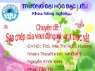 Bài thuyết trình - Chuyên đề: Sao chép của virut động và virut thực vật