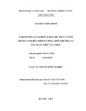 Luận án Tiến sĩ Nông nghiệp: Ảnh hưởng của khối lượng bố, mẹ và nuôi thâm canh đến khối lượng, sinh trưởng và sản xuất thịt của trâu - Nguyễn Công Định