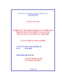 Luận án Tiến sĩ Nông nghiệp: Nghiên cứu xác định tổ hợp lai có hiệu quả kinh tế giữa gà H'mông và gà ai cập để sản xuất gà xương, da, thịt đen - Nguyễn Viết Thái