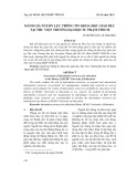 Đánh giá nguồn lực thông tin khoa học giáo dục tại thư viện Trường Đại học Sư phạm Thành phố Hồ Chí Minh