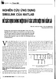 Nghiên cứu ứng dụng simulink của matlab để xác định dòng điện rò ở các lưới điện mỏ hầm lò