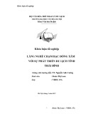 Tóm tắt Khóa luận tốt nghiệp: Làng nghề chạm bạc Đồng Xâm với sự phát triển du lịch tỉnh Thái Bình