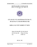 Tóm tắt Khóa luận tốt nghiệp: Lễ cấp sắc của người dao ở xã Ba Vì,  huyện Ba Vì, thành phố Hà Nội