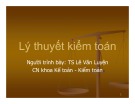 Bài giảng Lý thuyết kiểm toán: Chương 1 - TS. Lê Văn Luyện