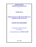 Luận văn Thạc sỹ Nông nghiệp: Nghiên cứu xác định công nghệ muối chua cà pháo bằng chế phẩm vi khuẩn Lactic - Nguyễn Văn Lợi