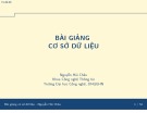 Bài giảng Cơ sở dữ liệu - Nguyễn Hải Châu (ĐH Công nghệ)