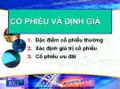 Bài giảng Cổ phiếu và định giá