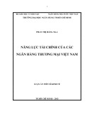 Luận án tiến sĩ kinh tế: Năng  lực tài chính của các Ngân hàng thương mại Việt Nam