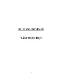 Bài giảng chuyên đề: Tâm thần học