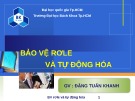 Bài giảng Bảo vệ Rơle và tự động hóa: Chương 3 - Đặng Tuấn Khanh